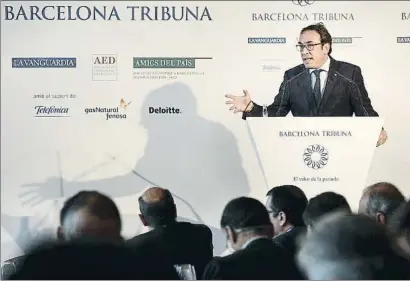  ?? ANA JIMÉNEZ ?? Josep Rull, conseller de Territori i Sostenibil­itat, va intervenir ahir al fòrum Barcelona Tribuna