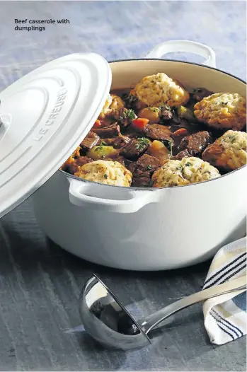  ??  ?? Beef casserole with dumplings