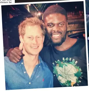  ??  ?? Close friendship: Mr Lokko with Prince Harry in 2014