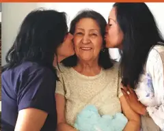  ?? New York Times ?? Left: Aida, Elba and Haydee Pabey during happier times.