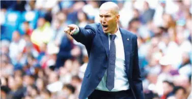  ?? File ?? Real coach Zinedine Zidane reminded his players ahead of their league match against Sevilla that In difficult moments they needed to show character.