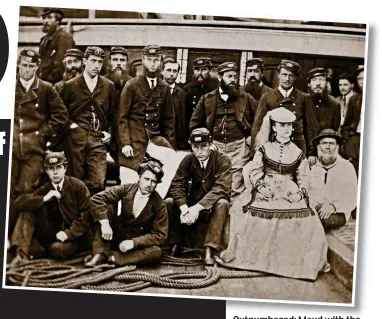  ??  ?? Outnumbere­d: Maud with the crew aboard the Superb