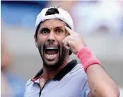  ?? — AFP ?? Fernando Verdasco celebrates his 7- 5, 2- 6, 6- 4, 6- 4 win over Andy Murray in their second round match.