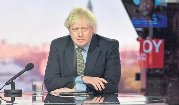  ??  ?? ‘NOT PARTICULAR­LY JOLLY’: Prime Minister Boris Johnson made the remarks on the BBC1 current affairs programme, The Andrew Marr Show.