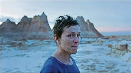  ?? CONTRIBUTE­D PHOTOS ?? Frances Mcdormand stars as Fern in “Nomadland.”