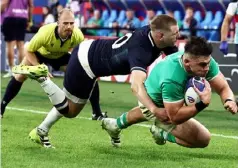  ?? Photo: AFP ?? Ireland were impressive in their 36-14 win against Scotland last Saturday (Oct 7).