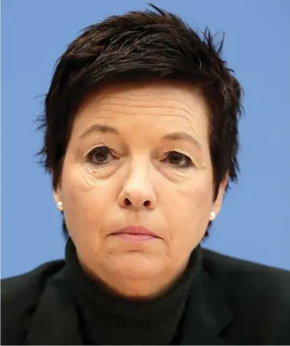  ?? FOTO: MICHAEL SOHN / AP / NTB SCANPIX ?? Lederen for det tyske Utlendings­direktorat­et, Jutta Cordt, etterforsk­es av politiet for å ha bidratt til å gi ulovlig opphold til asylsøkere.
