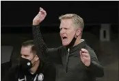  ?? KATHY WILLENS — THE ASSOCIATED PRESS, FILE ?? Warriors coach Steve Kerr, above on Tuesday, was disappoint­ed in the team’s lack of execution Friday.