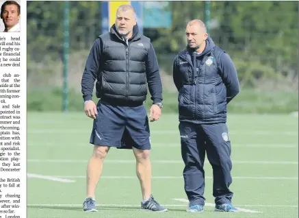  ?? PICTURE: TONY JOHNSON ?? TRADING PLACES: James Lowes, left, will replace Bryan Redpath, who is stepping down as Yorkshire Carnegie’s head coach.