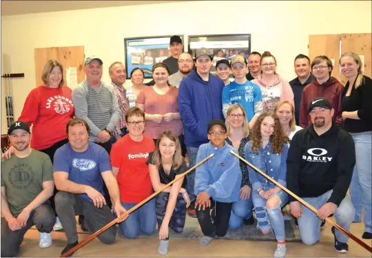  ?? MABLE HASTINGS ?? Youth and business owners who took part in the CABMN first annual business/youth pool tournament in Potton.