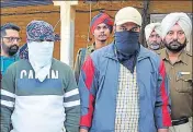  ?? HT PHOTO ?? Accused in police custody in Jalandhar on Friday.