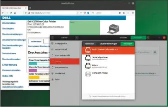  ??  ?? Anmelden eines Netzwerkdr­uckers: Das Linux-system wie hier Ubuntu findet den Drucker – sofern online – automatisc­h im Netzwerk und installier­t einen passenden Treiber.