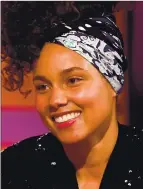  ??  ?? Singer Alicia Keys. See Question 15.