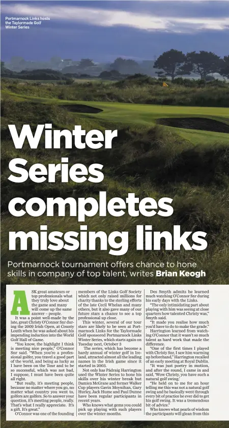  ??  ?? Portmarnoc­k Links hosts the Taylormade Golf Winter Series