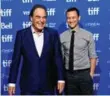  ?? GALIT RODAN/THE CANADIAN PRESS ?? Director Oliver Stone, left, and actor Joseph Gordon-Levitt worked together on the Snowden biopic.