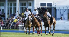  ?? FILE PHOTO ?? Horses and riders compete in a match at Saratoga Polo in Greenfield Center.