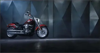  ?? ANDREW TRAHAN/HARLEY-DAVIDSON MOTOR CO. ?? Harley-Davidson’s 2018 lineup starts with some rebranded Softail motorcycle­s, including this Fat Boy. The bikes feature new chassis, new suspension and new engines.