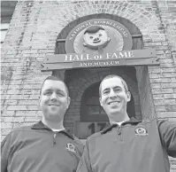  ?? BOBBLEHEAD HALL OF FAME AND MUSEUM
PROVIDED BY NATIONAL ?? Brad Novak, left, and Phil Sklar, founders of the National Bobblehead Hall of Fame and Museum.