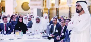  ?? — Wam ?? Sheikh Mohammed meets business leaders and investors in Dubai on Monday.