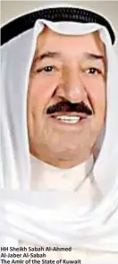  ??  ?? HH Sheikh Sabah Al-ahmed Al-jaber Al-sabahThe Amir of the State of Kuwait