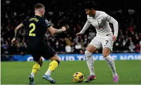  ?? ?? Son Heung-min gave Kieran Trippier a torrid afternoon. Photograph: Clive Howes/ProSports/Shuttersto­ck