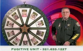  ??  ?? Brevard County Sheriff Wayne Ivey says his quirky web show lets the community help the police in putting fugitive criminals behind bars.