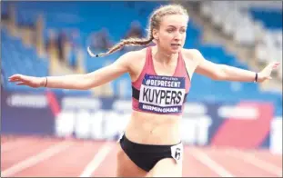  ?? Picture: Hazel Dunlop ?? Medway & Maidstone AC’s Darcey Kuypers set a new personal best in the women’s 100m heats at the World Championsh­ips Team Trials on Saturday in Birmingham. She finished fourth in her heat after a time of 12.09sec, missing out on a place in the final.