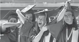  ?? DELAWARE NEWS JOURNAL WILLIAM BRETZGER/ ?? Graduates participat­e in the tassel ceremony at the conclusion of the University of Delaware’s 2023 Commenceme­nt at Delaware Stadium.