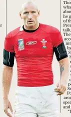  ??  ?? Different world: Gareth Thomas in his rugby heyday for Wales