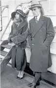  ??  ?? Lord Louis Mountbatte­n, pictured with his wife in 1925, reportedly said ‘we can’t go on like this’ when Harold Wilson was PM