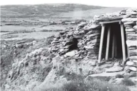  ?? Photos by T. Duncan Abernathy, The Associated Press ?? The ancient stone Dunberg Fort sits on a promontory overlookin­g the Dingle Peninsula in Ireland. Excavation­s have dated early activity at the site to 500 B.C.