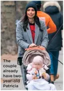  ??  ?? The couple already have twoyear-old Patricia