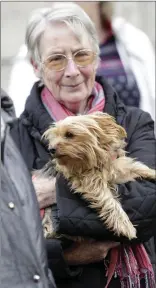  ??  ?? Sarah O’Neill with rescue dog Penny.