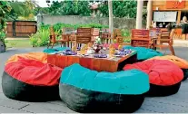  ??  ?? Outdoor dining at Tandoor. Pix by Priyanka Samaraweer­a