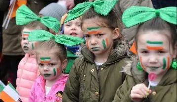  ??  ?? The Bows have it at the St. Patrick’s Day Parade held in Dundalk.