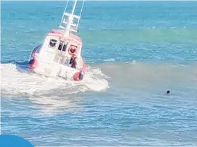  ?? Photo / Supplied ?? The Coastguard rescues a teenager who had been swept 157m out to sea on Tuesday evening.