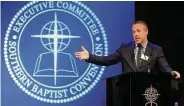  ?? Mark Humphrey / Associated Press ?? Southern Baptist Convention President J.D. Greear on Monday called for church action against abuse.