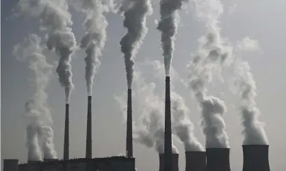  ?? Photograph: Greg Baker/AFP/Getty ?? Coal-powered Datang Internatio­nal Zhangjiako­u Power Station in China’s northern Hebei province.