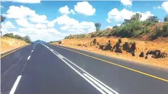  ?? ?? The Harare-Beitbridge highway is one of the major beneficiar­ies of the Government’s massive investment in public infrastruc­ture programmes