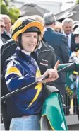  ?? Picture: JAY TOWN ?? Jockey Patrick Moloney returns to scale.