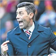  ??  ?? Rangers manager Pedro Caixinha.