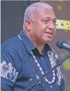  ??  ?? FijiFirst party leader and Prime Minister Voreqe Bainimaram­a.