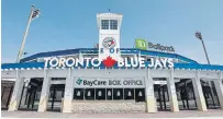  ?? CHRIS URSO TAMPA BAY TIMES FILE PHOTO ?? In a statement Thursday morning, the Toronto Blue Jays said they have made “the difficult decision” to play their first two homestands at TD Ballpark in Dunedin, Fla., with the hopes of a return to play at Rogers Centre “as soon as possible.”