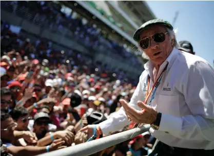  ??  ?? Jackie Stewart meets fans at the Brazilian Grand Prix last year.