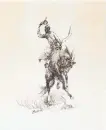  ??  ?? Edward Borein, Bucking Horse, pen and ink, 7 5/8 x 5¼” Estimate: $8/12,000