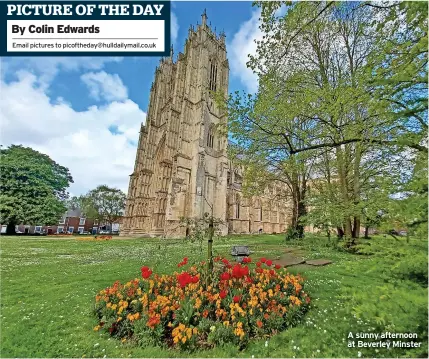  ?? ?? A sunny afternoon at Beverley Minster