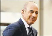  ?? THE ASSOCIATED PRESS ?? Matt Lauer releases a statement to the “Today” show and NBC stating, “There are no words to express my sorrow and regret for the pain I have caused others by words and actions. To the people I have hurt, I am truly sorry. As I amwriting this, I realize...