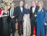  ?? ADONIS NOAILE ?? HIGH STYLE, BIG SMILES: VIP guests Louise Boyer, Pierre Laporte, Daniel Fournier, Caroline Drouin, honorary co-chair Robert Tessier and wife Denyse at the annual ball.