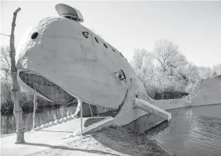  ?? [LORI DUCKWORTH/OKLAHOMA TOURISM] ?? Blue Whale in Catoosa is a Route 66 landmark.