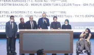  ?? ?? President Recep Tayyip Erdoğan speaks at the hiring ceremony, in the capital Ankara, Turkey, Feb. 17, 2022.